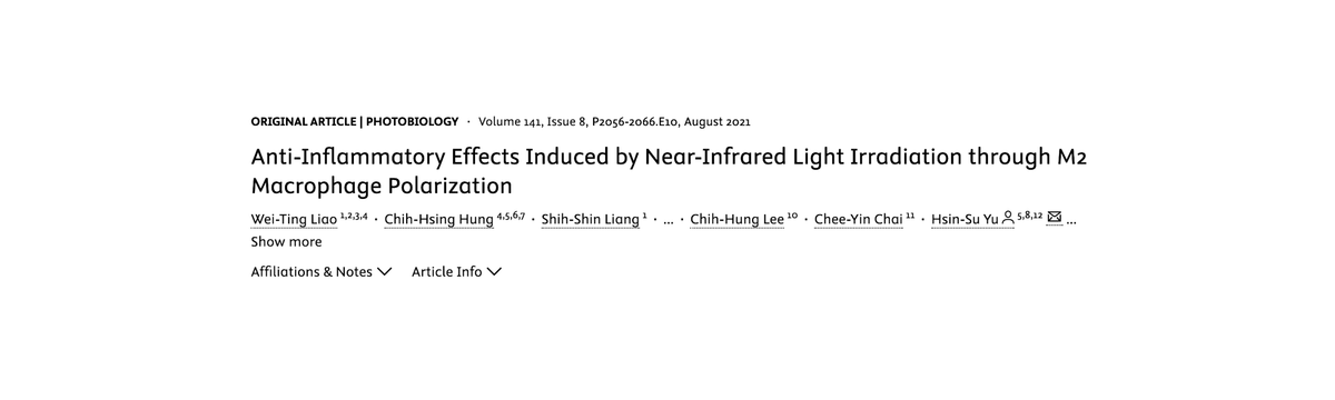 NIR LIGHT AND THE BREAKDOWN OF ANTI-INFLAMMATORY EFFECTS